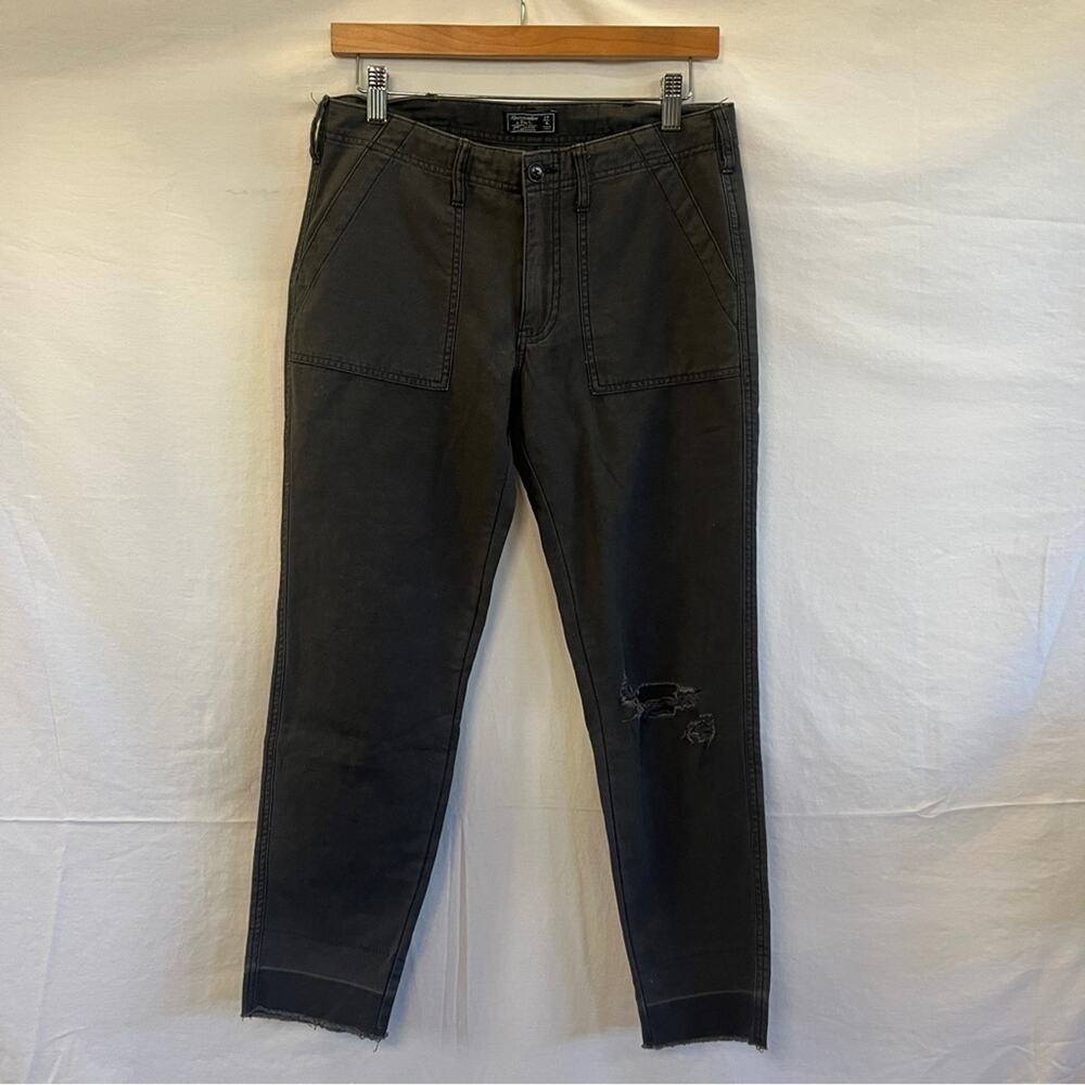 Abercrombie & Fitch Ames Low Rise Slim Boyfriend Pants Womens Size 4 Blue Gray